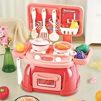 Кухонный игровой набор Yousheng Kids с 30 ролевками, ролевой кухонный набор, развивающий практические навыки, игрушки-симуляторы готовки для детей зелёный