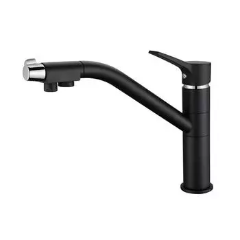 Кухонный кран Tri Flow Reverse Osmosis 3-ходовой питьевой RO водопроводный кран высокого качества, оптовая продажа, поворотный на 360 градусов, хром или матовый черный