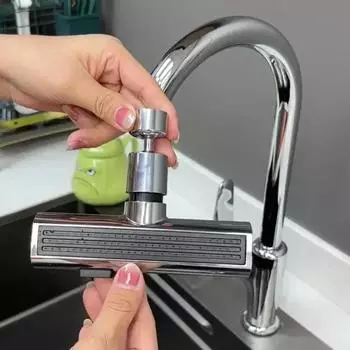 Кухонный смеситель Водопад Stream Распылительная головка Распылительный фильтр Диффузор Водосберегающая насадка Соединитель для крана Смесители Аксессуары для крана серебряный