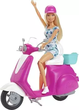 Кукла Барби и самокат Mattel -