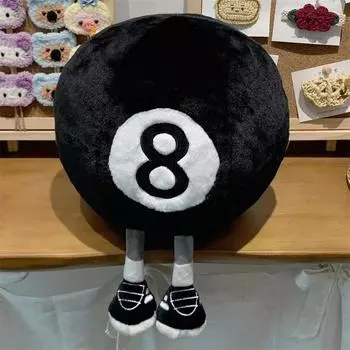Кукла Fun Billiards Black 8 Кукла Funny Creative Ball Мягкая игрушка Billiards Black 8 Подушка 28cm