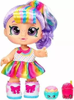 Кукла Kindi Kids Snack Time Friends Rainbow Kate 25 см, набор аксессуаров для игрушек для девочек из 2 кукол, прибл.. [Элемент]