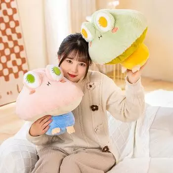 Кукла-лягушка Lonely Frog, кукла-гриб, маленькая тряпичная кукла, подушка для сна, плюшевая игрушка, подарок для мальчиков и девочек as shown