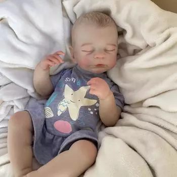 Кукла Reborn Girl 45 см, виниловая, в полный рост, Timothy Bebe, можно купать в воде / Реалистичная кукла