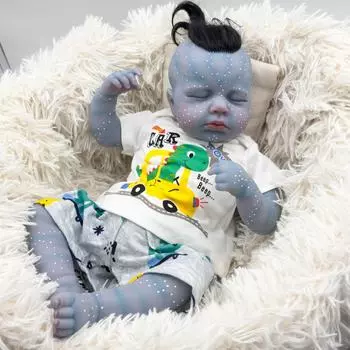 Кукла-реборн ручной работы с 3D-покраской и кожей LOULOU Avatar, 19 дюймов, 49 см, тканевое тело, новорожденная кукла, настоящая, как милая спящая кукла-реборн, детская игрушка cloth body