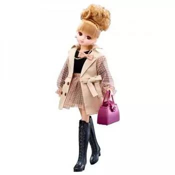 Кукла Takara Tomy Licca-chan LD-17 Airy Trench Dress-up Play Toy Возраст 3+