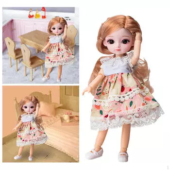 Куклы 1/8 модные шарнирные подвижные куклы DIY игрушки с полным набором одежды обуви макияжа Blonde