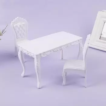 Кукольный Дом 1:6 Кухонная мебель Обеденный стол Стул Компьютерный офисный стол Стул