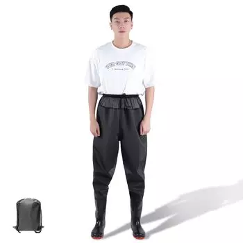 KUKUN Long Long For Rock Fishing Disaster Prevention Easy to Put On and Take Mountain Rice Shallow Fishing Waders, Fishing, Boots, Waterproof, Shoes, чёрный