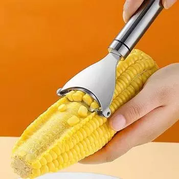 Кукурузочистка из нержавеющей стали Эргономичная ручка Кукурузочистка Очистите, отделите и наслаждайтесь свежей кукурузой с минимальными усилиями