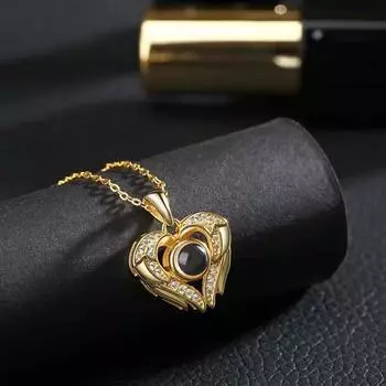 Кулон Love Wings Peach Heart Niche Design, универсальная цепочка на ключицу