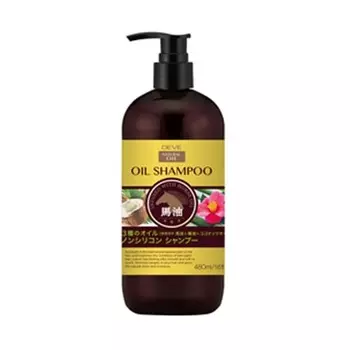 Kumano Oils And Fats Deve Три вида масляного шампуня Лошадиное масло Масло камелии Бутылка кокосового масла [Шампунь]