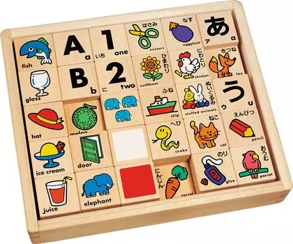 Kumon Publishing НОВЫЙ роскошный набор Moji Tsumiki, деревянные развивающие игрушки, игрушки для детей от 3 лет и старше KUMON