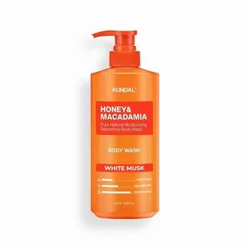 KUNDAL Чистый гель для душа Honey & Macadamia #White Musk 500 мл
