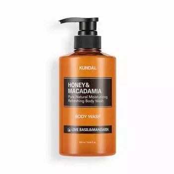 KUNDAL Гель для душа Pure Body Wash Aroma Edition Lime Basil & Mandarin 500 мл, корейская косметика с приятным ароматом