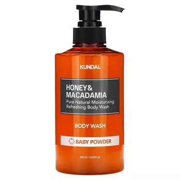 Kundal, Honey & Macadamia, гель для душа, детская присыпка, 16,90 жидких унций (500 мл)