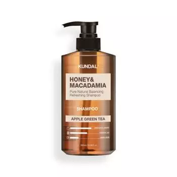 KUNDAL Honey & Macadamia Nature Шампунь Яблоко Зеленый Чай 500 мл 1 PCS
