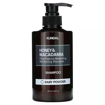 Kundal, Honey & Macadamia, шампунь, детская присыпка, 16,90 жидких унций (500 мл)