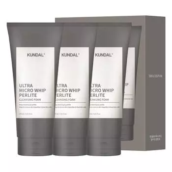 KUNDAL Пенка для умывания Ultra Micro Whip Perlite Foam Cleansing, 175 мл, 3 шт.