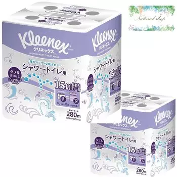 купить 16 салфеток Kleenex для душа и туалета 35 м двойные 8 рулонов x 2 пакета набор Долговечная туалетная бумага с бонусом [Оптовые рулоны]