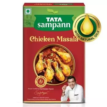 Курица масала Tata Sampann с натуральными маслами, 100 г, приготовленная шеф-поваром Сандживом Капуром, с эксклюзивным советом шеф-повара, насыщенный аромат и вкус