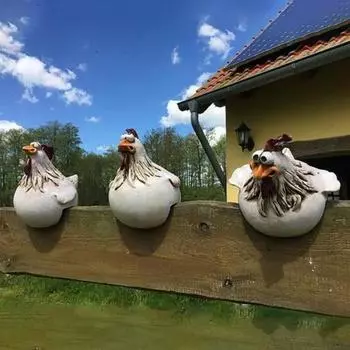 Куриная Ферма Художественное Украшение Двора Украшение Курицы Садовая Стена