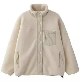 Куртка BAR LOGO BOA JACKET OFF WHITE [Milkfed] Женская