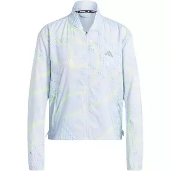 Куртка для бега Adidas Aeroready SS24 Printed Women Jacket Light-Blue IN1454 XL