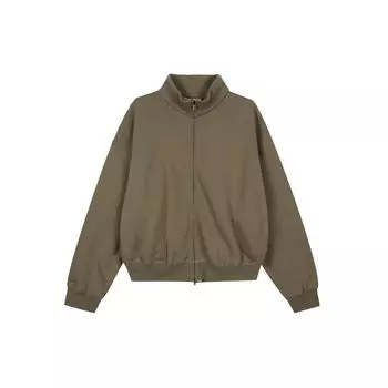 Куртка Fear of God Essentials на флисовой подкладке с полной молнией Куртки унисекс Коричневые FOG-FW22-353 XXS