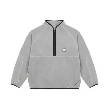 Куртка Palace Polartec на молнии 1/4, серые топы унисекс P22JK137