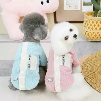 Куртка Pet Осень Зима Вельвет, Подкладка Dog Lambswoon, Плюшевый Медведь с Зимними Вельветовыми Ножками Куртка Собачья Одежда для Маленьких Собак M