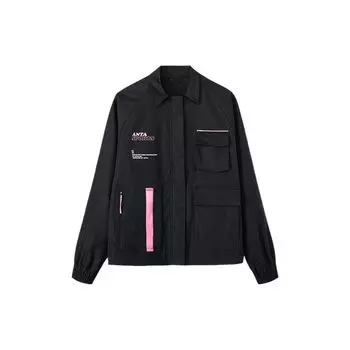 Куртка-поло Anta Simple Letter Print Pocket, женская, черная 162218612-2 L