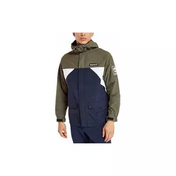 Куртка прямого кроя с капюшоном и принтом логотипа Timberland, мужская, сине-зеленая, A22V6AA5 L