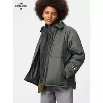 Куртка-рубашка Uniqlo Pufftech 56 OLIVE/WOMEN S