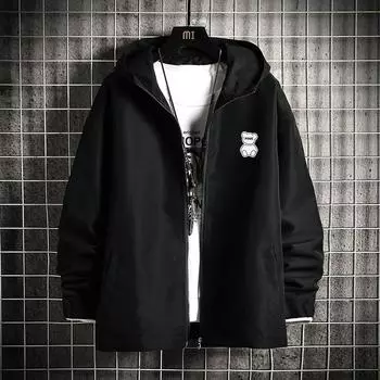 Куртка с капюшоном мужская большого размера Fat Baseball Jacket Top Jacket M белый