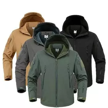 Куртка Shark Skin Outdoor Plus Velvet Warm Fleece Jacket XXXXL чёрный