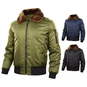 Куртка Tough Guy Куртка Повседневная Air Force One MA1 Пилотная куртка Мужская хлопковая куртка S чёрный