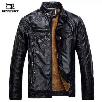 Куртка зимнее пальто Мужская Jaqueta Couro Masculinas Inverno Pu Дубленка Мотоциклетная кожаная куртка M