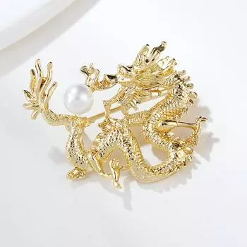 Куртки, костюмы, аксессуары, значки среднего и высокого класса, креативный зодиакальный дракон, брошь-дракон унисекс