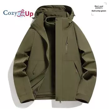 Куртки мужские Cozy Up 3 в 1 водонепроницаемые зимние куртки зимние куртки ветрозащитные с капюшоном и внутренним флисовым пальто M зелёный