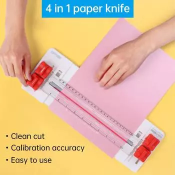 KW-trio 4in1 Мини-триммер для бумаги, роторный резак, длина обрезки 23 см для ширины бумаги A3 A4, настольный станок для резки бумаги с вспомогательным оборудованием