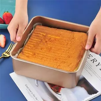 Квадратная форма для выпечки хлеба с антипригарным покрытием из углеродистой стали, форма для выпечки своими руками, для тостов, золотистый противень, формы для кухни, инструменты для выпечки кондитерских изделий