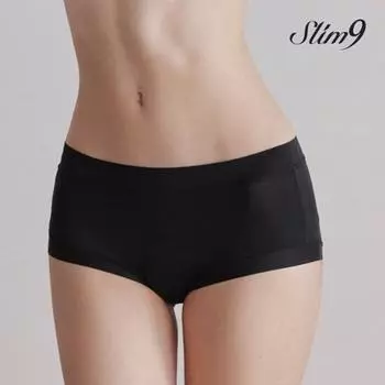Квадратные трусики короткие (бежевый/черный) Black S