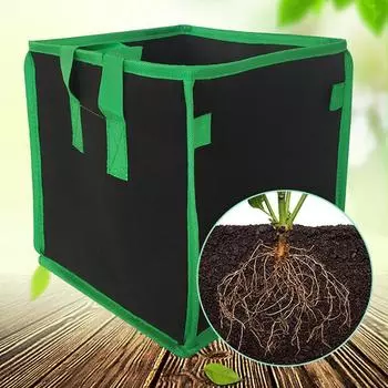 Квадратный мешок для выращивания картофеля, рассадный томатный завод, самодельное ведро для посадки картофеля, войлочный цветочный горшок для выращивания цветов, тканевый горшок для выращивания рассады, нетканый мешок для рассады 5 gallon(28x28x28cm)