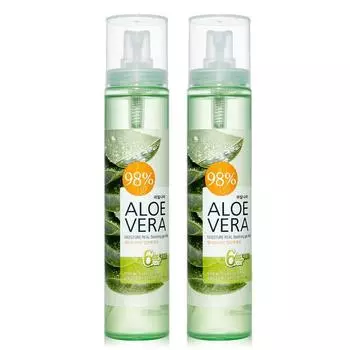 Kwailnara Aloe Vera Moisture Real Успокаивающий гель-спрей, 125 мл, 2 шт.