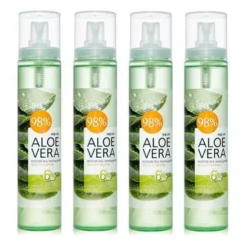 Kwailnara Aloe Vera Moisture Real Успокаивающий гель-спрей, 125 мл, 4 шт.