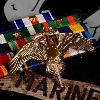 Квалификационный значок USMC Gown Значок MARSOC Военный фанат Металлический значок Креативный наплечный значок Значок на воротник
