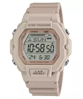 Кварцевые часы унисекс Casio Standard Digital Step Tracker с полимерным ремешком LWS-2200H-4 бежевый