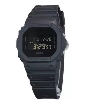Кварцевые мужские часы Casio G-Shock Digital с полимерным ремешком DW-5600UBB-1 200M чёрный