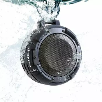KYOHAYA Bluetooth-динамик для улицы, водонепроницаемый, IPX8, присоска для ванны, мощный бас, громкий, автомобильный, небольшой, компактный, портативный, с микрофоном, выходная мощность 5 Вт